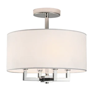 Minimalistyczny Plafon Puero Srebrny 40x36cm