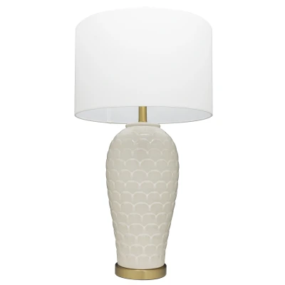 Klasyczna Ceramiczna Lampa Stołowa Classico Biała  Wys. 74cm 8