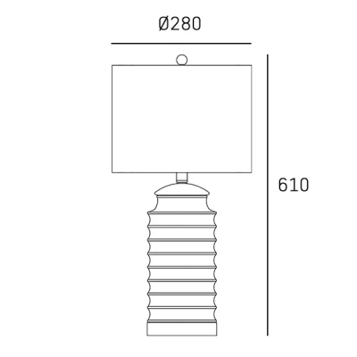 Designerska Lampa Stołowa w Stylu Costal Wys. 61cm 5