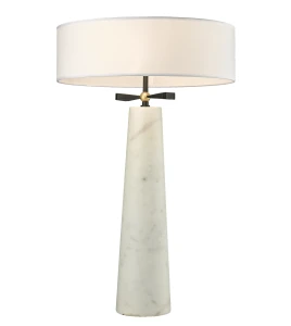 Lampa Stołowa Bow Czarny, Mosiądz, Marmur 40x40x64cm