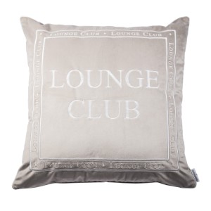 Poduszka Haftowana Lounge Club Beżowo-Kremowa