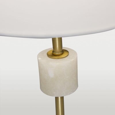Designerska Lampa Stołowa Milan Alabaster i Mosiądz Wys. 77,5cm 4