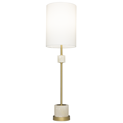 Designerska Lampa Stołowa Milan Alabaster i Mosiądz Wys. 77,5cm 12
