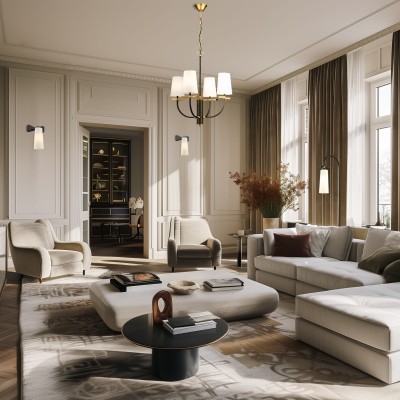 Designerska Lampa Podłogowa Bow Mosiądz Czarna Wys. 150cm 3