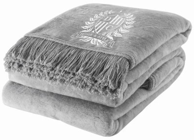 Personalizowany Koc Szary z Haftem Monogram 150x200cm 3