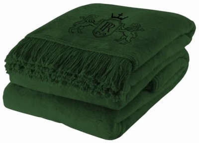 Personalizowany Koc Zielony z Haftem Monogram 150x200cm 3