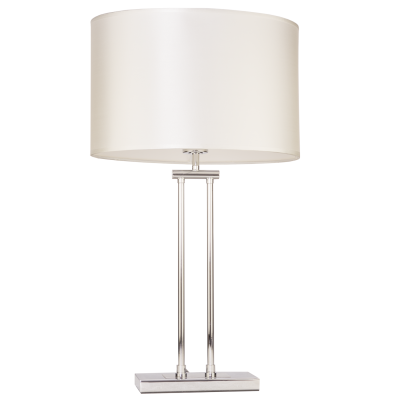 Lampa Stołowa Bella Chrom, Biały 37x26x60cm 2