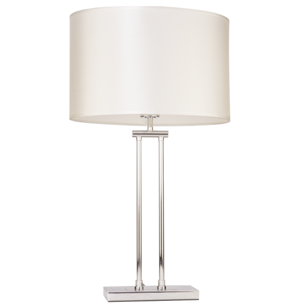 Lampa Stołowa Bella Chrom, Biały 37x26x60cm