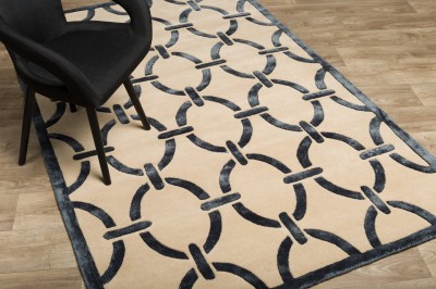 Dywan Art Deco Czarny, Beż - Różne Rozmiary 6