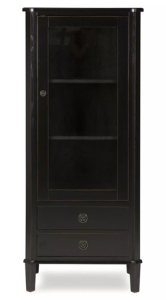 Wąska Stylowa Witryna Czarna Henshaw Laura Ashley 67x42x160cm