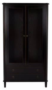 Elegancka Witryna  Henshaw Laura Ashley Czarna 100x42x180,5cm