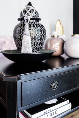 Luksusowy Stolik Kawowy Drewniany Henshaw Laura Ashley Szary 100x70x46cm 8