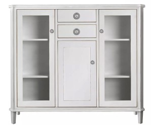 Witryna Drewniana Henshaw Laura Ashley Jasnoszara II 128x42x116cm