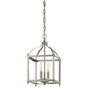 Lampa Sufitowa, Wisząca Boston S Nikiel 20x20x37,5cm