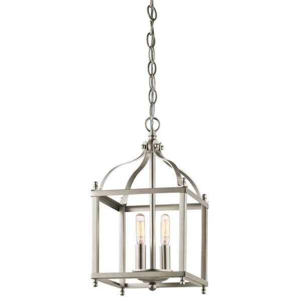 Lampa Sufitowa, Wisząca Boston S Nikiel 20x20x37,5cm