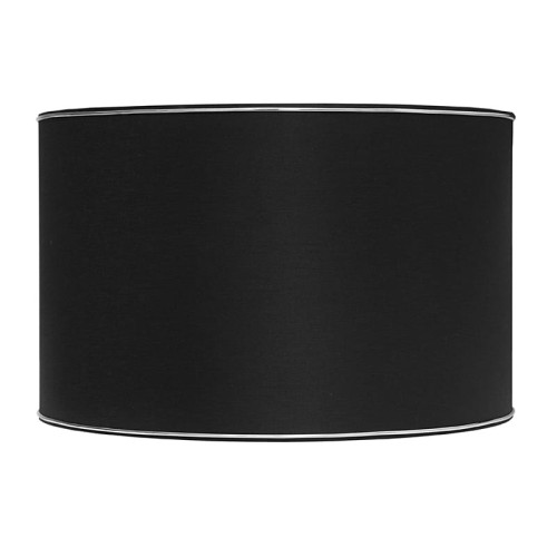 Abażur Chic Royal w kolorze czarnym z metalicznymi chromowanymi wykończeniami, o wymiarach 45x28 cm. Produkt ustawiony pionowo na jednolitym tle, prezentujący gładką powierzchnię bez dodatkowych dekoracji. Idealny do różnych aranżacji wnętrz.