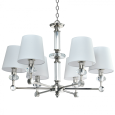 Lampa Sufitowa, Wisząca Melody Nikiel, Kryształ 67x67x44cm