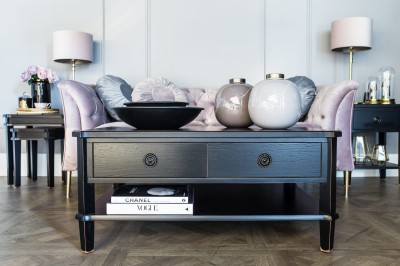 Stolik Kawowy Drewniany Henshaw Laura Ashley Czarny 100x70x45,5cm 4