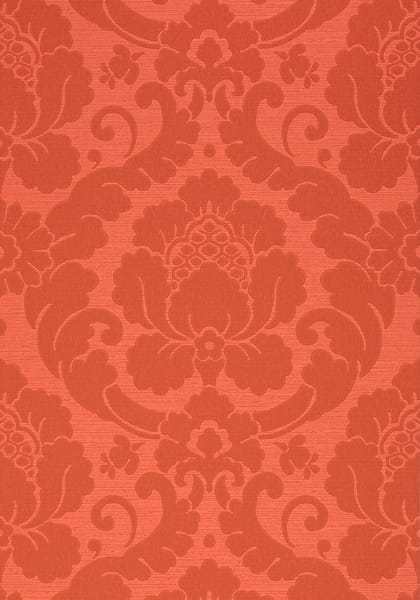 Tapeta Thibaut Anna French MARLOW w kolorze cynamonowym, o wzorze florystycznym z eleganckimi motywami roślinnymi i teksturze matowej. Ujęcie frontalne. Produkt o gładkiej powierzchni, idealny do dekoracji wnętrz.